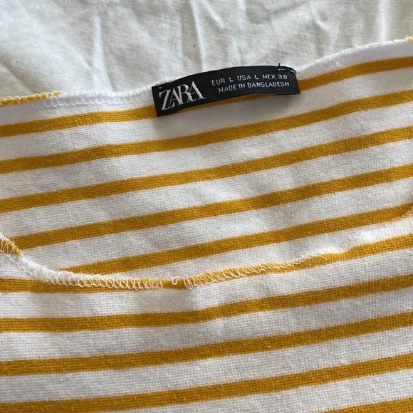 Zara stretch cotton crop top-Large - Picture 3 of 6